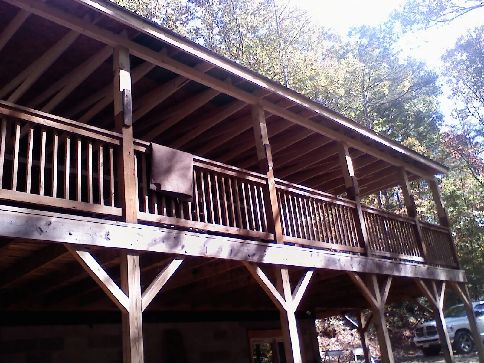 Timber framing under a new elevated porch and deck — Roof Leak Repair in Eldorado by Roofing Brothers